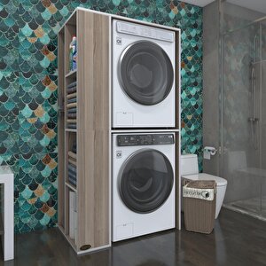 Çamaşır-kurutma Makinesi Dolabı Demyan Sol Cordoba 180x90x60 Banyo Kapaksız Arkalıksız