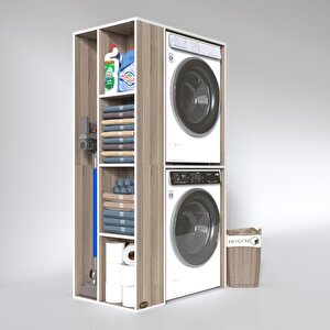 Çamaşır-kurutma Makinesi Dolabı Demyan Sol Crd 180*090*60 Banyo Kapaksız Arkalıksız