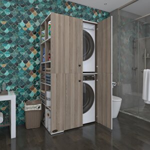 Çamaşır-kurutma Makinesi Dolabı Kapaklı Fedyenka Sol Crd 180*090*60 Banyo Arkalıksız