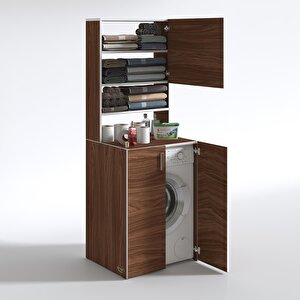 Çamaşır Makinesi Dolabı Kasparov Cvz 180*066*55-20 Banyo Kapaklı Arkalıksız