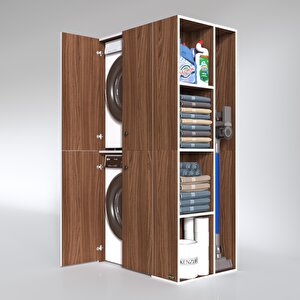 Çamaşır-kurutma Makinesi Dolabı Kapaklı Foka Cvz 180*090*60 Banyo Arkalıksız