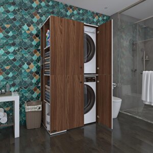 Kenzlife Çamaşır-kurutma Makinesi Dolabı Kapaklı Foka Cvz 180*090*60 Banyo Arkalıksız