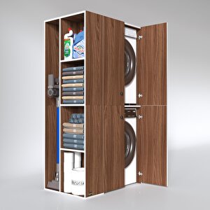 Kenzlife Çamaşır-kurutma Makinesi Dolabı Kapaklı Foka Cvz 180*090*60 Banyo Arkalıksız