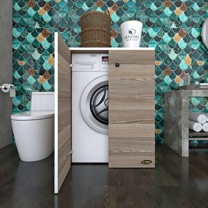 Çamaşır Makinesi Dolabı Kapaklı Tatyana Crd 90*70*60 Banyo Ofis Kapaklı Arkalıksız