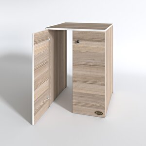 Çamaşır Makinesi Dolabı Kapaklı Tatyana Crd 90*70*60 Banyo Ofis Kapaklı Arkalıksız