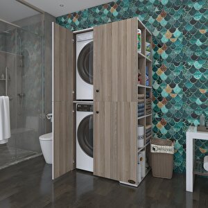 Çamaşır-kurutma Makinesi Dolabı Kapaklı Fedyenka Crd 180*090*60 Banyo Arkalıksız