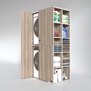 Çamaşır-kurutma Makinesi Dolabı Kapaklı Fedyenka Crd 180*090*60 Banyo Arkalıksız