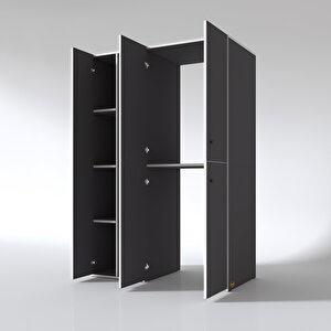 Çamaşır-kurutma Makinesi Dolabı Kapaklı Yaromira Sol Gri 180x120x60 Banyo Arkalıksız