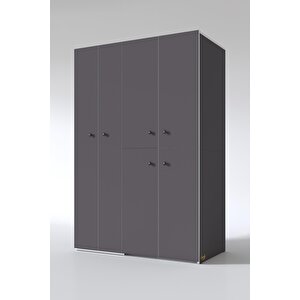 Çamaşır-kurutma Makinesi Dolabı Kapaklı Yaromira Sol Gri 180x120x60 Banyo Arkalıksız