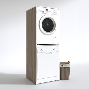 Çamaşır-bulaşık Makinesi Dolabı Katinka Crd 180*70*60 Banyo Çift Katlı Kapaksız Arkalıksız