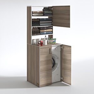 Çamaşır Makinesi Dolabı Kasparov Crd 180*066*55-20 Banyo Kapaklı Arkalıksız