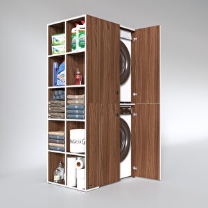 Çamaşır-kurutma Makinesi Dolabı Kapaklı Fedyenka Sol Cvz 180*090*60 Banyo Arkalıksız