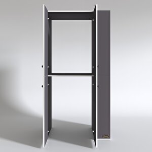 Çamaşır-kurutma Makinesi Dolabı Kapaklı Fedyenka Gri 180*090*60 Banyo Arkalıksız