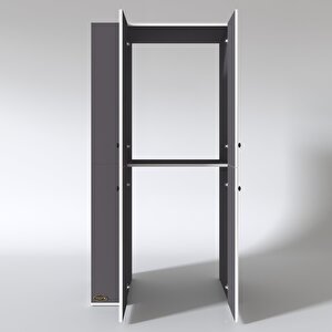 Kenzlife Çamaşır-kurutma Makinesi Dolabı Kapaklı Fedyenka Gri 180*090*60 Banyo Arkalıksız