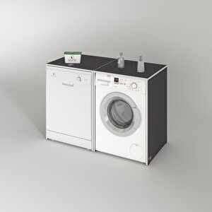 Çamaşır&kurutma&bulaşık Makinesi Dolabı Naumkare Gri 90x40x60 Kapaksız Arkalıksız