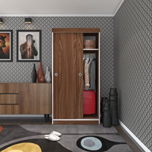 Gardırop Sürgülü Kapaklı Kapılı Karanfil090 Cvz Gardolap Dolap