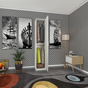 Gardırop 1 Kapılı Öğrenci Dolabı Tek Kapı Günebakan Byz 180*35*42 Byz Gardolap Dolap Ofis
