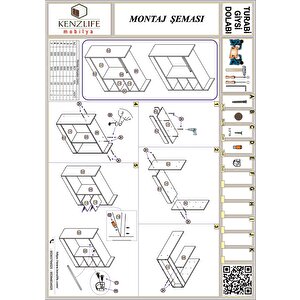 Kenzlife Giysi Dolabı Turabi 090*090*30 Crd