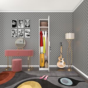 Gardırop 1 Kapılı Kilitli Öğrenci Dolabı Tek Kapı Kasımpatı Byz 180*35*42 Gardolap Dolap Ofis