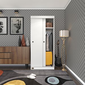 Gardırop Sürgülü Kapaklı Kapılı Karanfil080 Byz Gardolap Dolap
