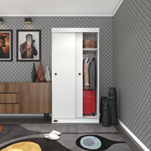 Gardırop Sürgülü Kapaklı Kapılı Karanfil090 Byz Gardolap Dolap
