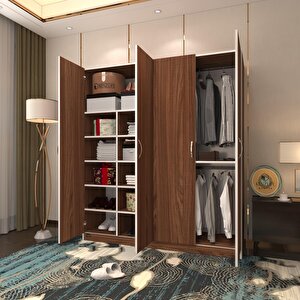 Gardırop 4 Kapılı Kaktüs 180*160*52 Cvz Xlarge Kapaklı Gardolap Dolap
