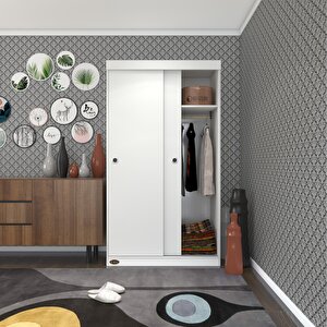 Gardırop Sürgülü Kapaklı Kapılı Karanfil100 Byz Gardolap Dolap