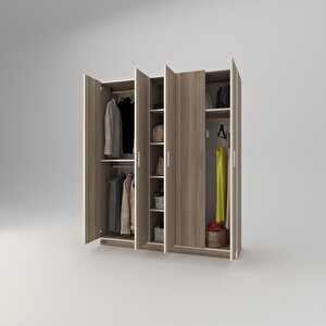 Gardırop 5 Kapaklı Kapılı 150 Lilyum Crd Gardolap Dolap