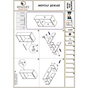 Kenzlife Giysi Dolabı Rüknettin 120*060*30 Byz Gardırop