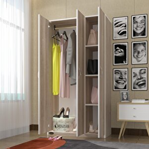 Gardırop 3 Kapılı Ballıbaba 180*120*52 Crd Xlarge Kapaklı Gardolap Dolap