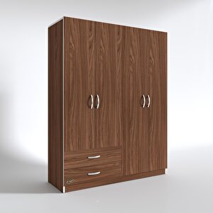 Gardırop 4 Kapaklı Kapılı 2 Çekmeceli Orkide Cvz 180*120*42 Gardolap Dolap
