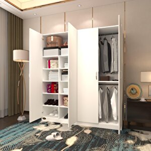 Gardırop 4 Kapılı Kaktüs 180*160*52 Byz Xlarge Kapaklı Gardolap Dolap
