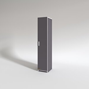 Gardırop Öğrenci Dolabı Tek Kapılı Günebakan Gri 180*35*42 Gri Gardolap Dolap Ofis