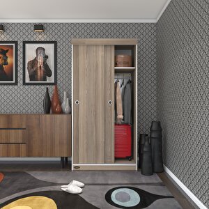 Gardırop Sürgülü Kapaklı Kapılı Karanfil090 Crd Gardolap Dolap