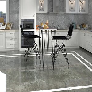 Knsz Masa Sandalye Takımı Hem105zengin Grisyh 100*040 2 Sandalye Syhsyh Sırt Minderli