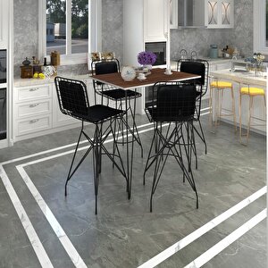 Knsz Masa Sandalye Takımı Hem105zengin Cvzsyh 100*070 4 Sandalye Syhsyh Sırt Minderli