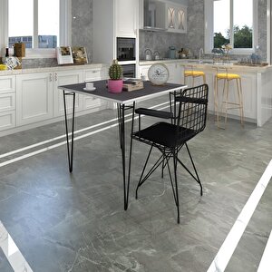Knsz Masa Sandalye Takımı Hem75mazlum Grisyh 060*060 Klç 1 Sandalye Syhsyh Kolçaklı