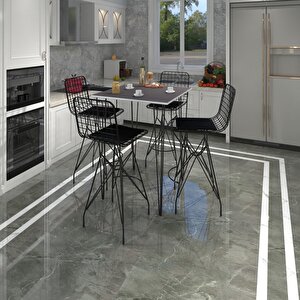Knsz Masa Sandalye Takımı Hem105zengin Grisyh 080*080 4 Sandalye Syhsyh