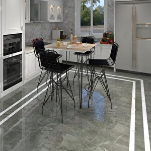 Knsz Masa Sandalye Takımı Hem105zengin Crdsyh 080*080 4 Sandalye Syhsyh Sırt Minderli