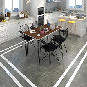 Knsz Masa Sandalye Takımı Hem75mazlum Cvzsyh 100*070 Klç 4 Sandalye Syhsyh Kolçaklı