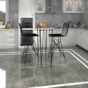 Knsz Masa Sandalye Takımı Hem105zengin Grisyh 100*040 2 Sandalye Syhsyh