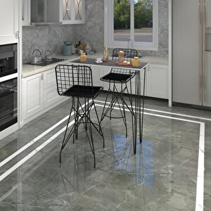 Knsz Masa Sandalye Takımı Hem105zengin Grisyh 100*040 2 Sandalye Syhsyh