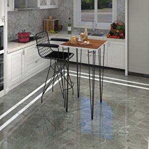 Knsz Masa Sandalye Takımı Hem105zengin Cevizsyh 060x060x 1 Sandalye Syhsyh Kolçaklı