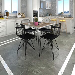 Knsz Masa Sandalye Takımı Hem75mazlum Crdsyh 080*080 Klç 4 Sandalye Syhsyh Kolçaklı
