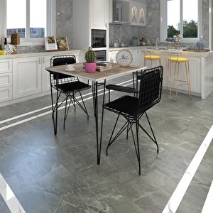 Knsz Masa Sandalye Takımı Hem75mazlum Crdsyh 070*070 Klçsm 2 Sandalye Syhsyh Kolçaklı Sırt Minderli