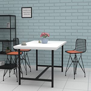 Knsz Ufak Boy Tel Bar Sandalyesi 1 Li Uslu Syhtrn 55 Cm Oturma Yüksekliği Mutfak Bahçe Cafe Ofis