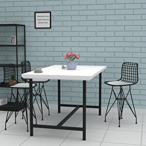 Knsz Ufak Boy Tel Bar Sandalyesi 1 Li Uslu Syhbyz 55 Cm Oturma Yüksekliği Mutfak Bahçe Cafe Ofis
