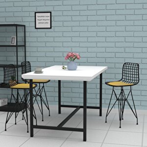 Knsz Ufak Boy Tel Bar Sandalyesi 1 Li Uslu Syhsrı 55 Cm Oturma Yüksekliği Mutfak Bahçe Cafe Ofis