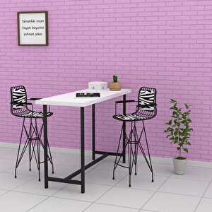 Knsz Kafes Tel Bar Sandalyesi 1 Li Zengin Syhbonar Kolçaklı Sırt Minderli 75 Cm Oturma Yüksekliği Ofis Cafe Bahçe Mutfak