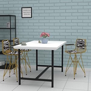 Knsz Ufak Boy Tel Bar Sandalyesi 1 Li Uslu Syhbonar Kolçaklı Sırt Minderli 55 Cm Oturma Yüksekliği Mutfak Bahçe Cafe Ofis